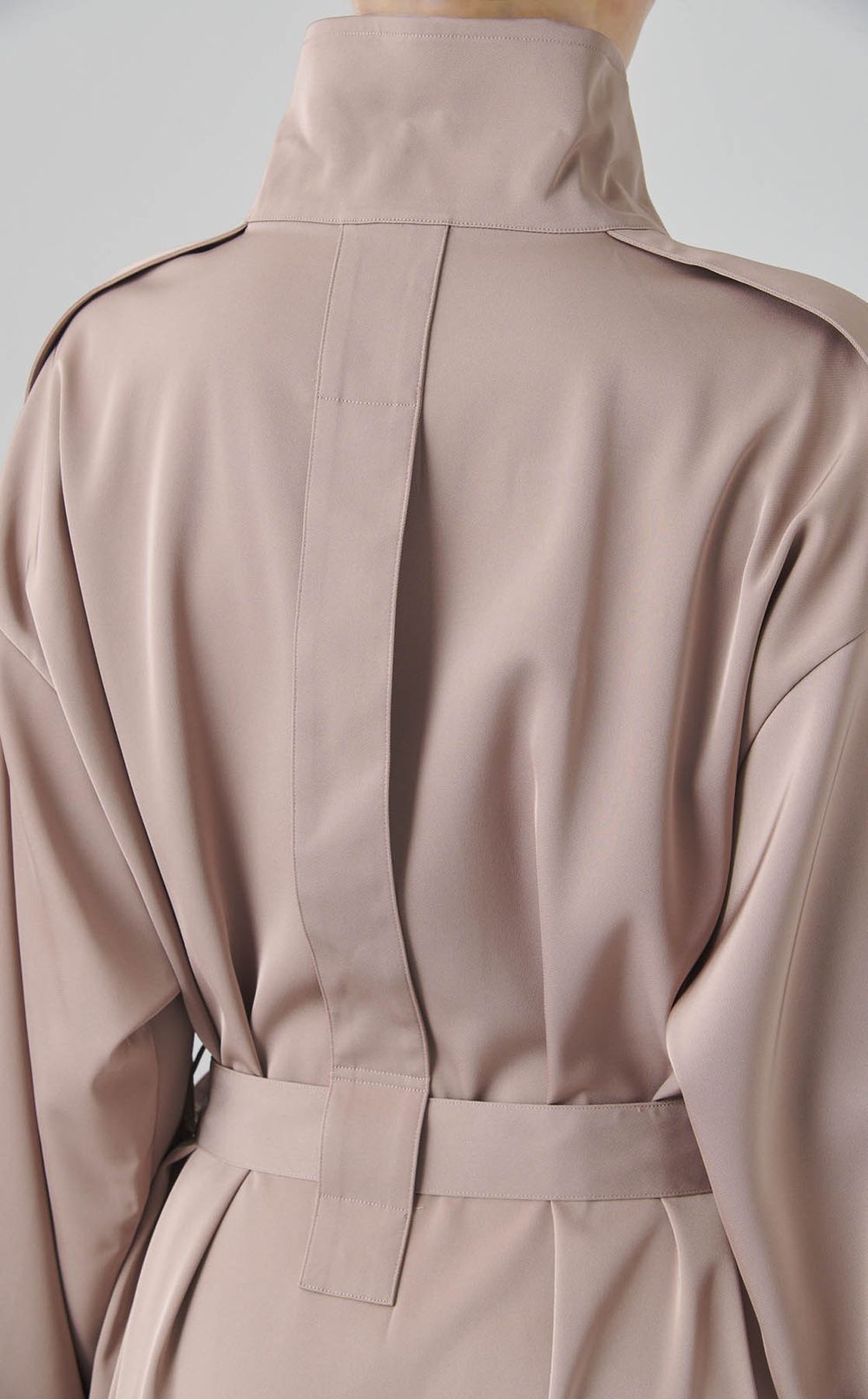 ツイルスタンドカラーコートワンピース