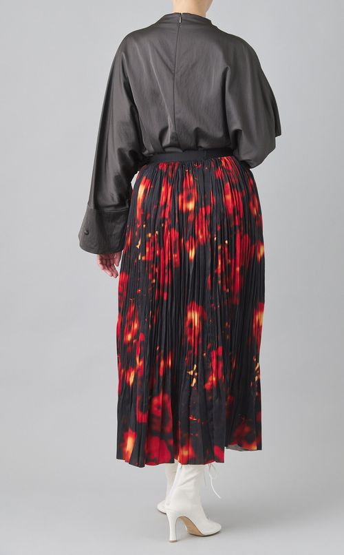 ボカシプリントプリーツスカート