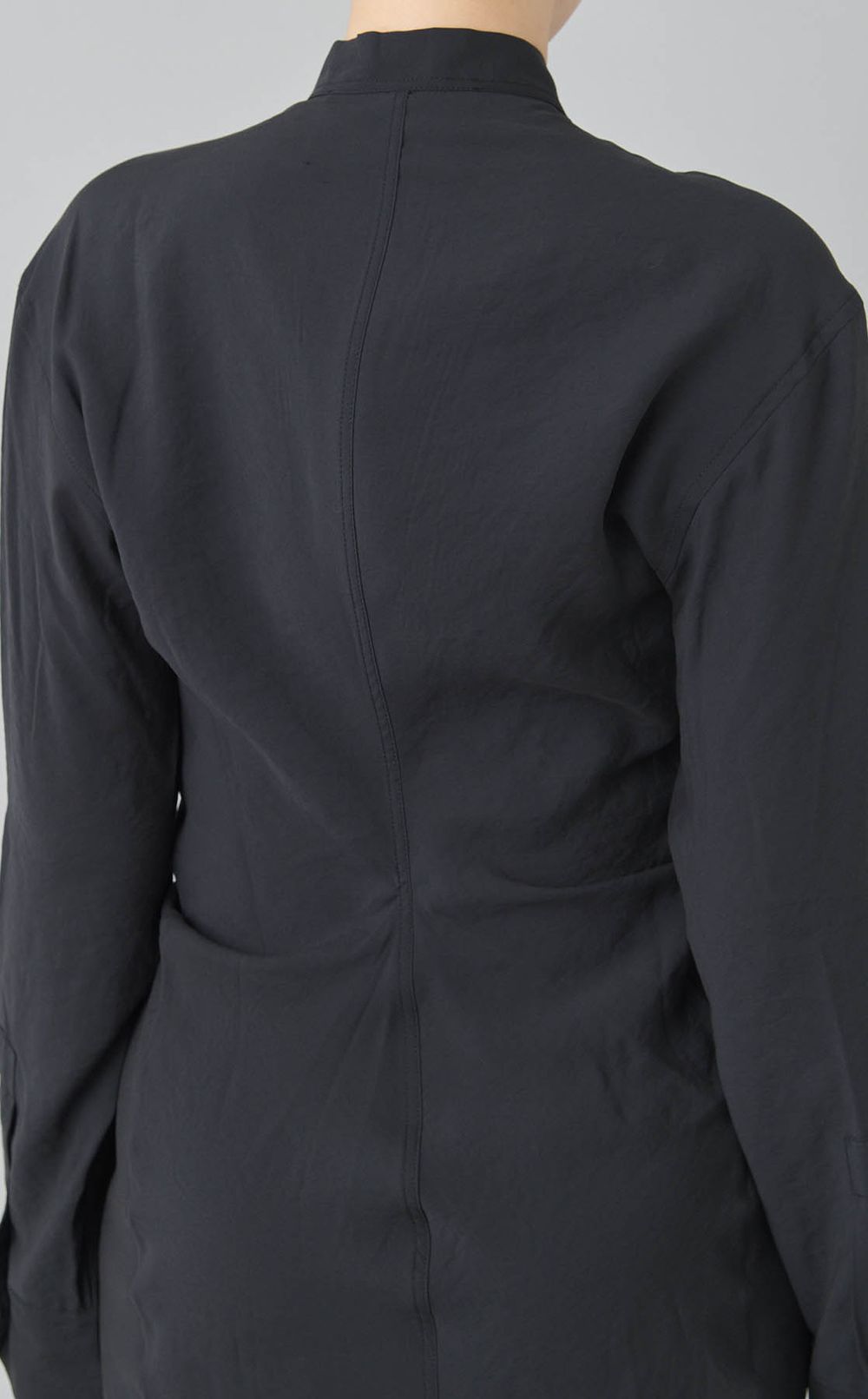 Vネックシャツドレス