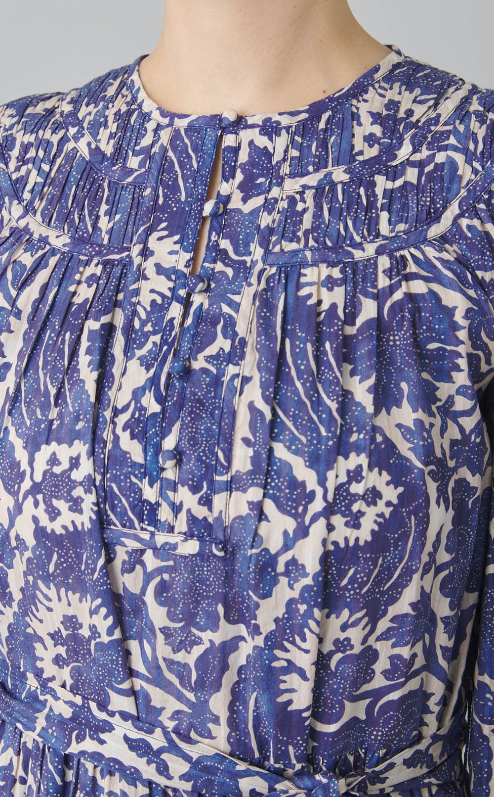 ボリュームスリーブプリントワンピース