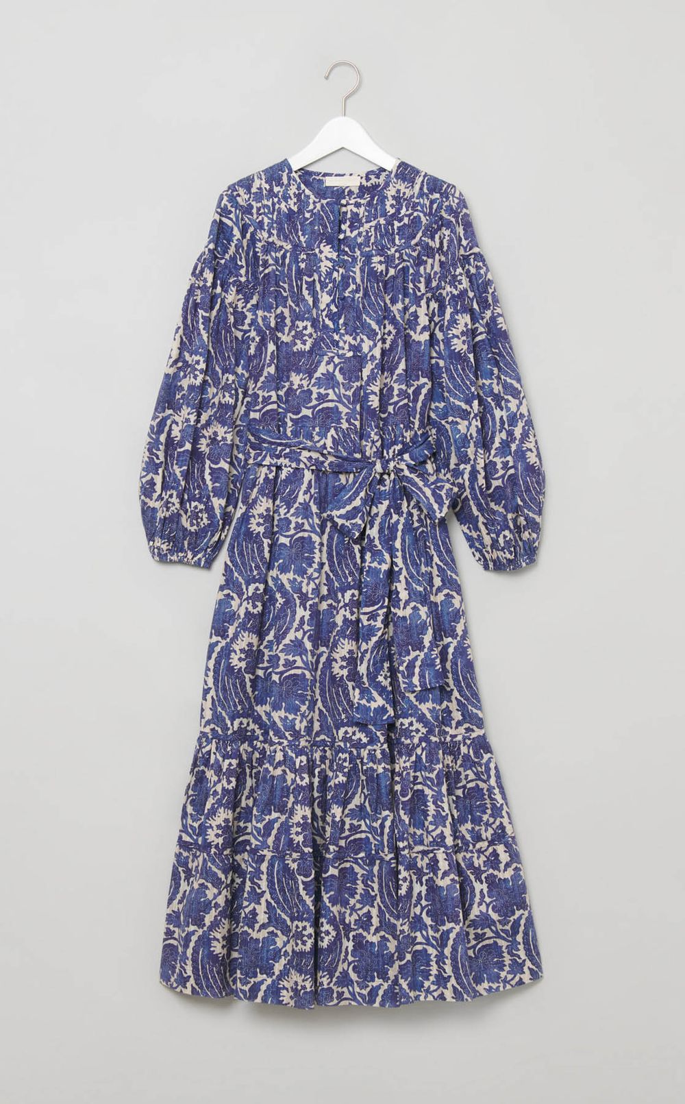 ボリュームスリーブプリントワンピース