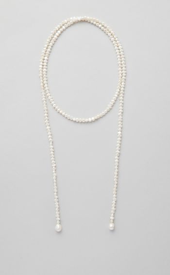バロックパールロングラリエットネックレス