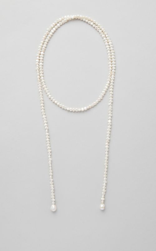 バロックパールロングラリエットネックレス