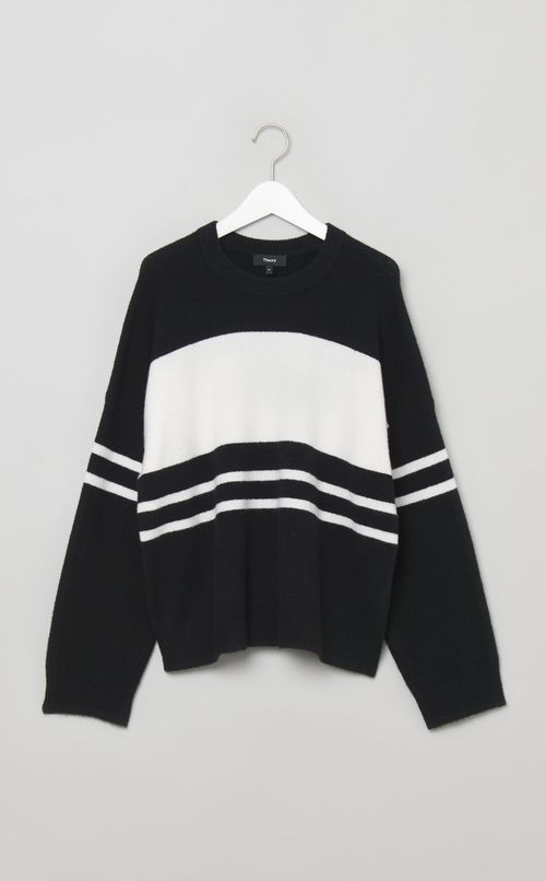 ランダムボーダーウールニット