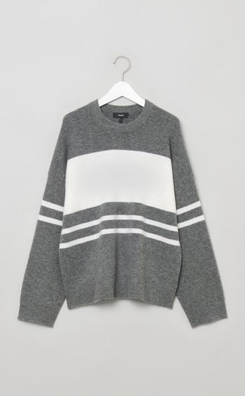 ランダムボーダーウールニット