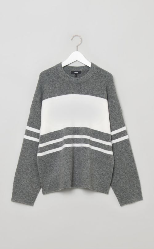 ランダムボーダーウールニット