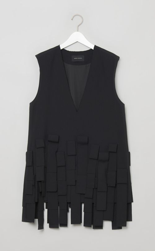 Vネックフリンジジレブラウス