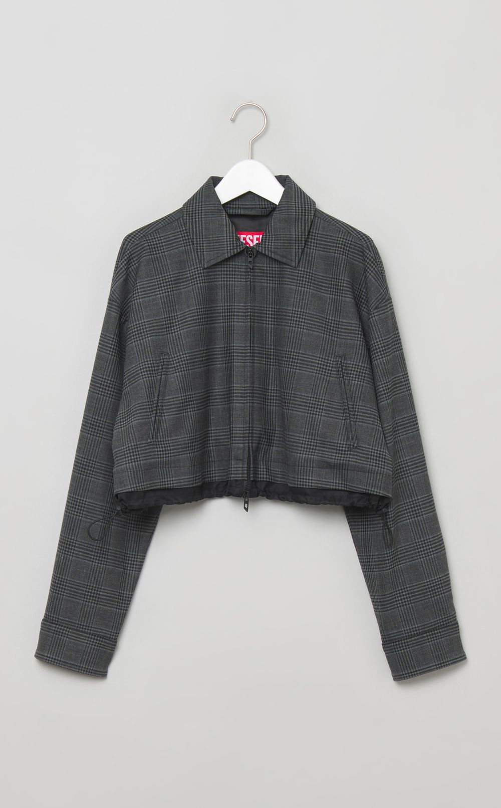 チェッククロップドブルゾン