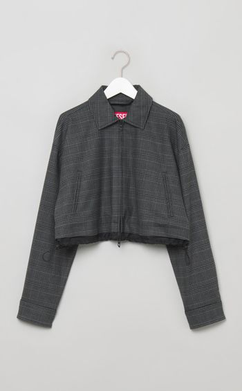 チェッククロップドブルゾン