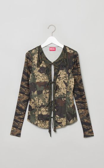 カモフラプリントブラウス