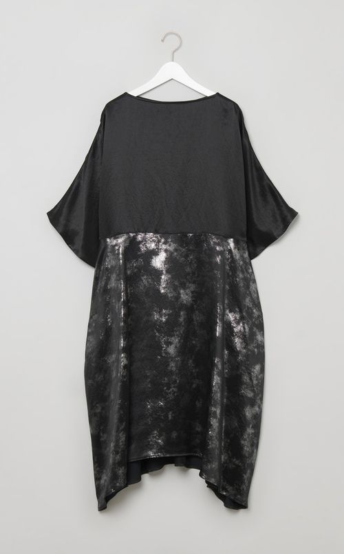 プリントドレープボリュームワンピース