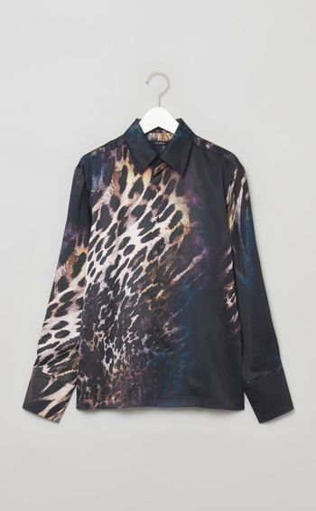 レオパードプリントシャツ