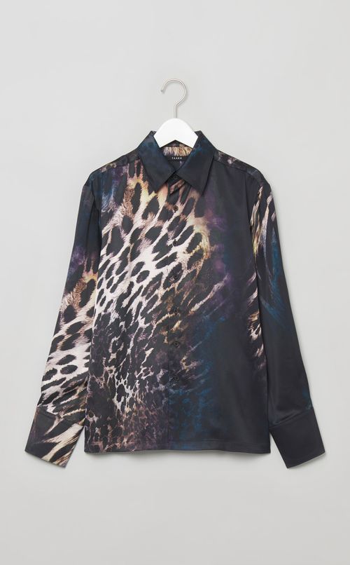 レオパードプリントシャツ