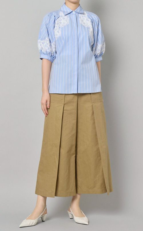 サイドポケットベルテッドワイドパンツ