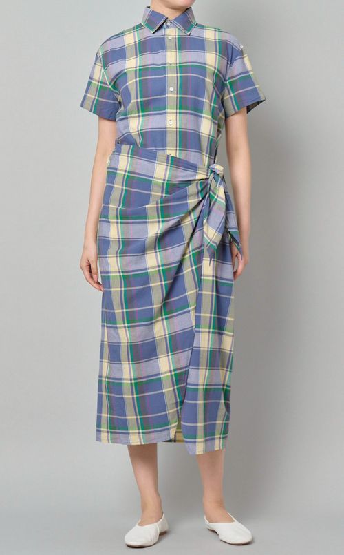 マドラスチェックシャツワンピース