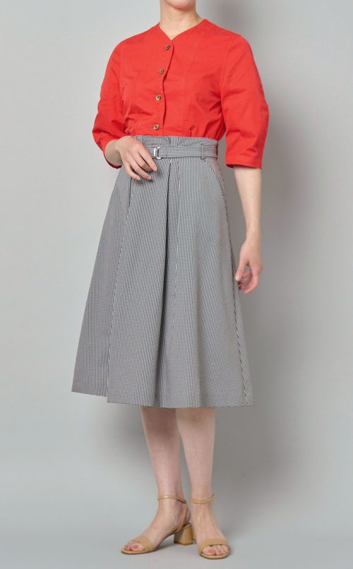 コットンツイルハーフスリーブシャツ