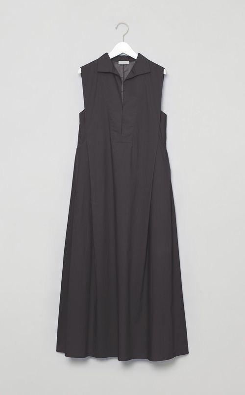 コットンスキッパーカラーワンピース