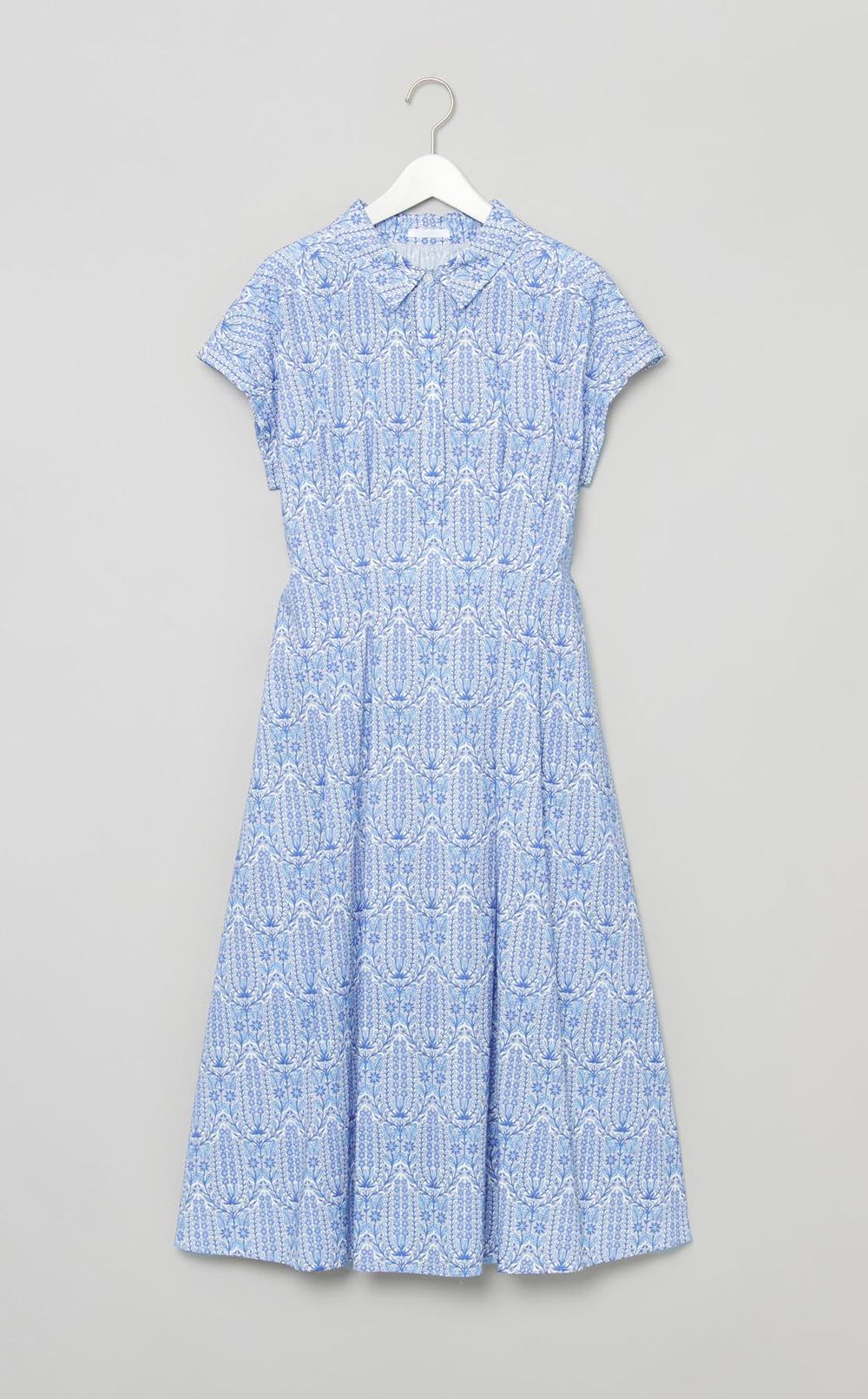 リバティプリントシャツワンピース