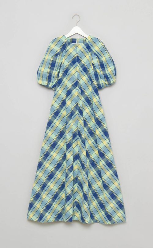 ボリュームスリーブサマードレス