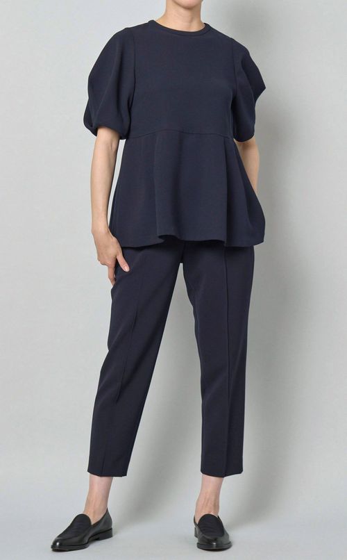 ダブルクロスバルーンスリーブブラウス