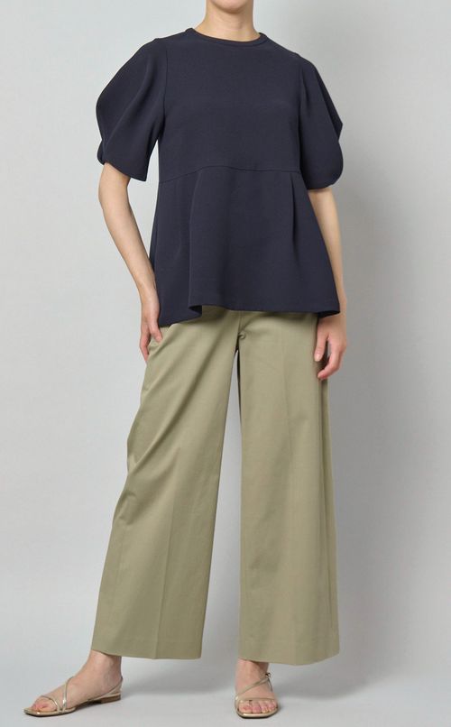 ダブルクロスバルーンスリーブブラウス