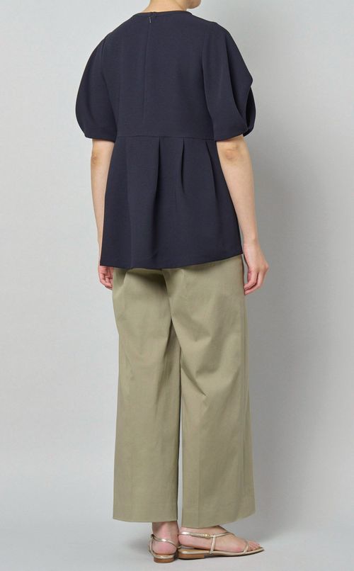 ダブルクロスバルーンスリーブブラウス