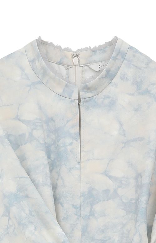 ウエストリボンプリントワンピース