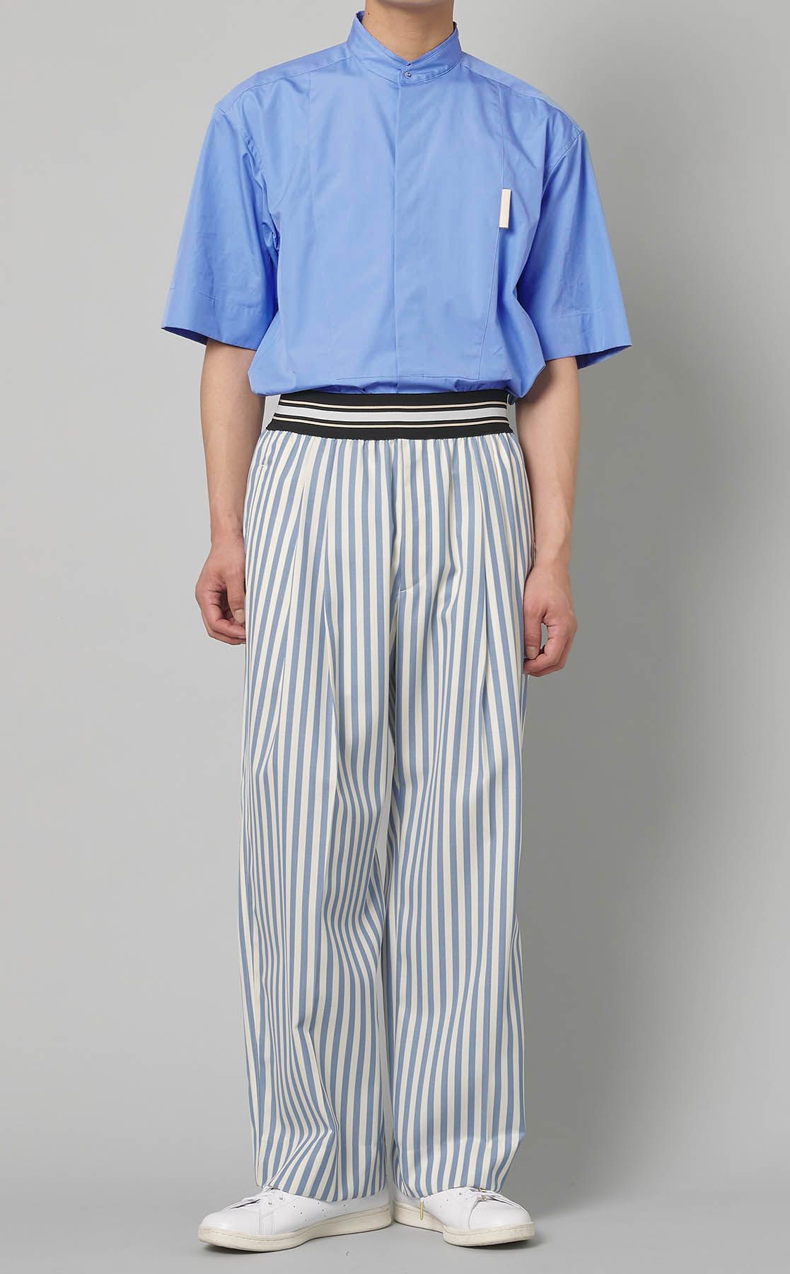 メンズ 新品 パッゾコレクション 春夏 ウール ストライプ 2パンツ