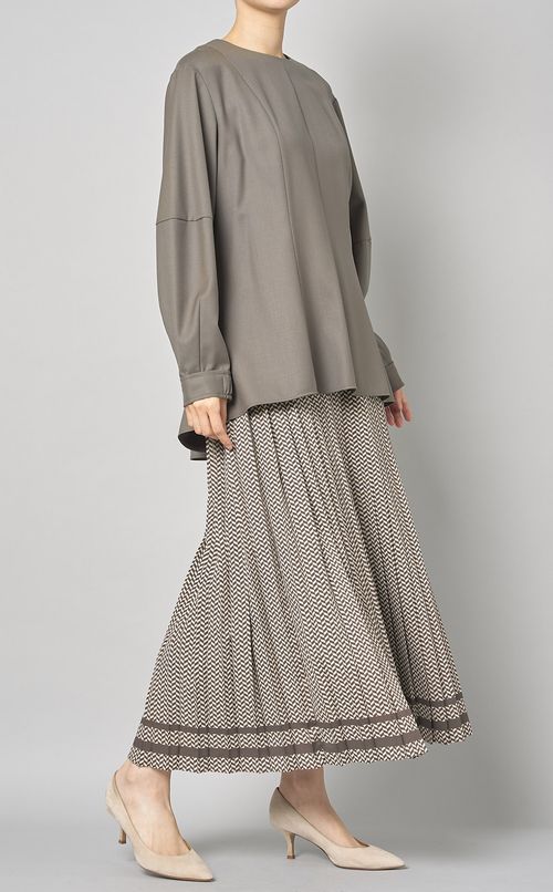 パネル切替プルオーバーブラウス