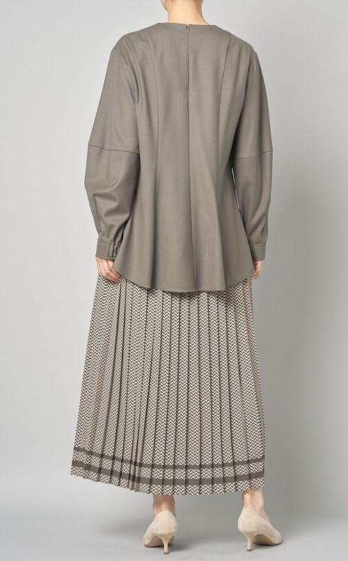 パネル切替プルオーバーブラウス