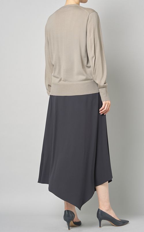 ウールラウンドネックカーディガン