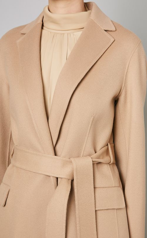 ウールカシミヤラップコート