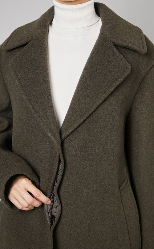 ウールテーラードカラーコート