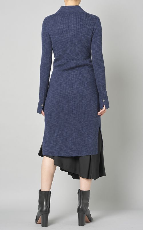 スラブリブニットロングカーディガン