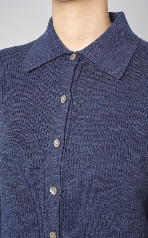 スラブリブニットロングカーディガン