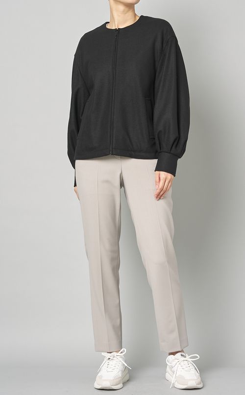 ウールジャージーギャザーブルゾン