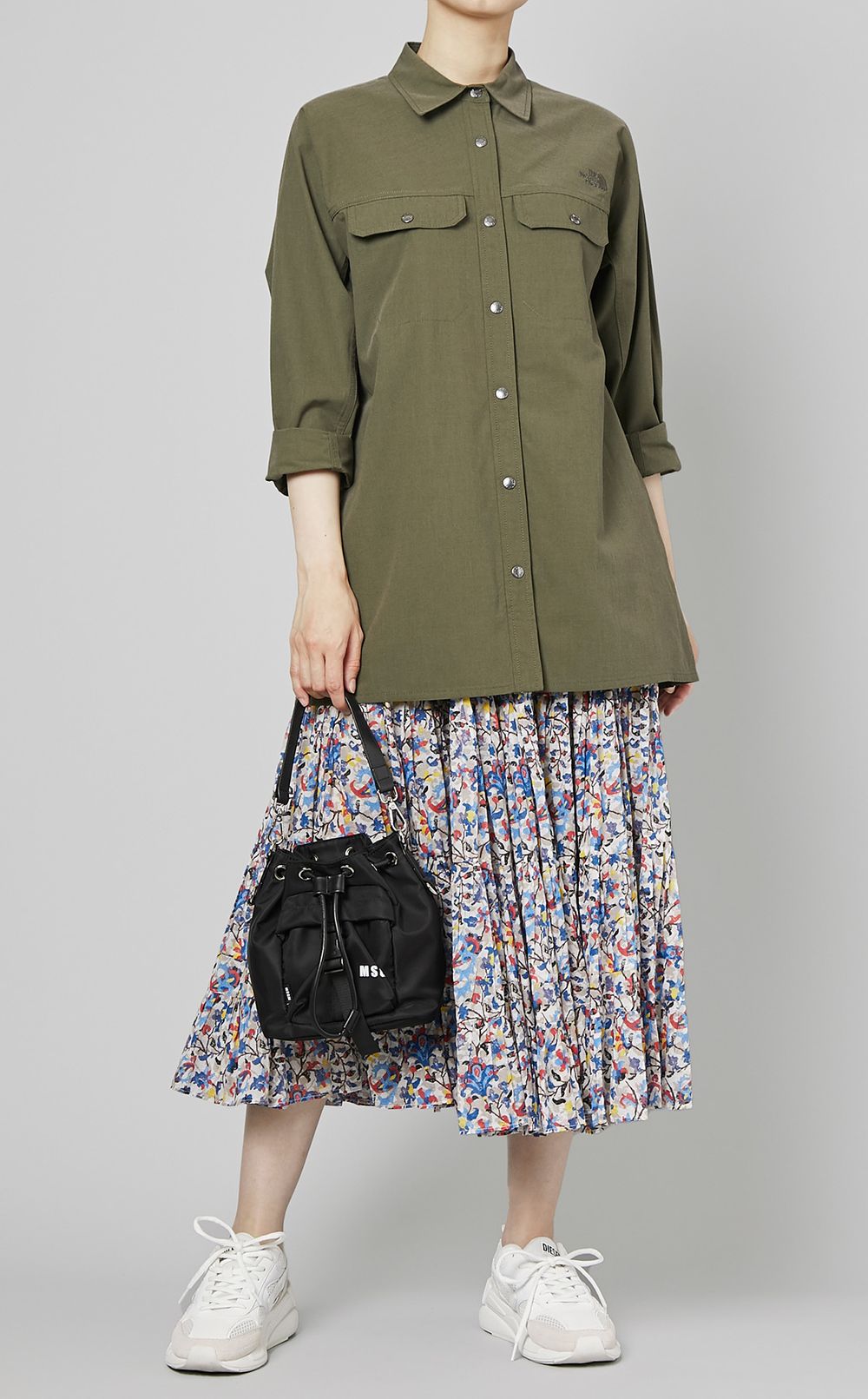 MSGM ロゴプリントドローストリングフーディ 【関税込】 MSGM|ナイ口ン2wayドローストリングバッグ