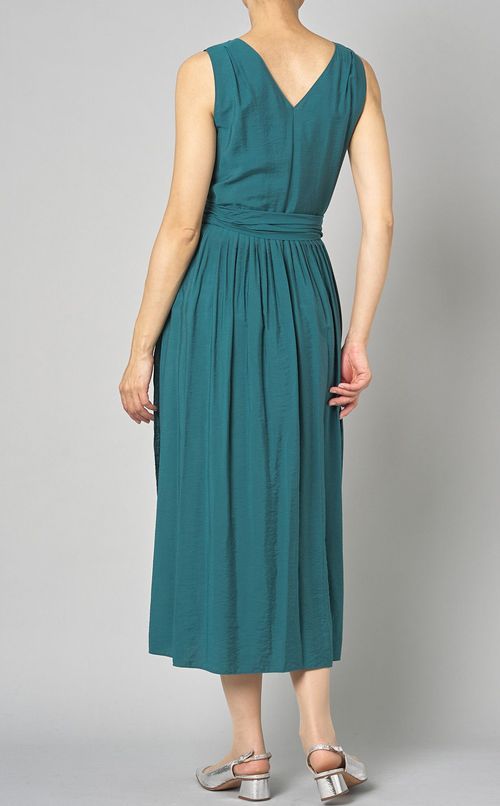 スリーブレスVネックラップワンピース