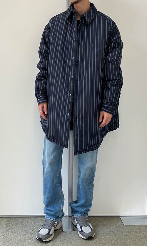 Maison Margiela｜レジメンタルストライプパファーシャツ