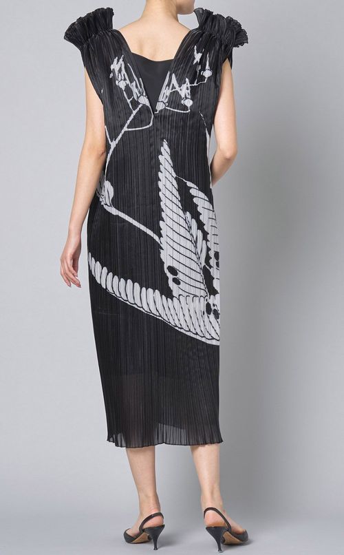 ビッグフラワープリーツワンピース