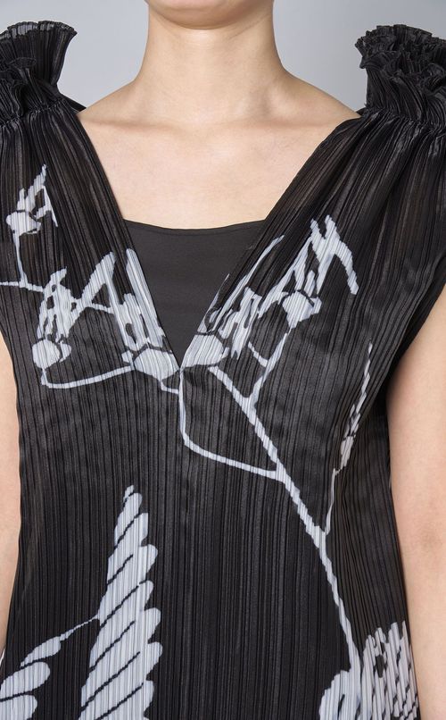 ビッグフラワープリーツワンピース