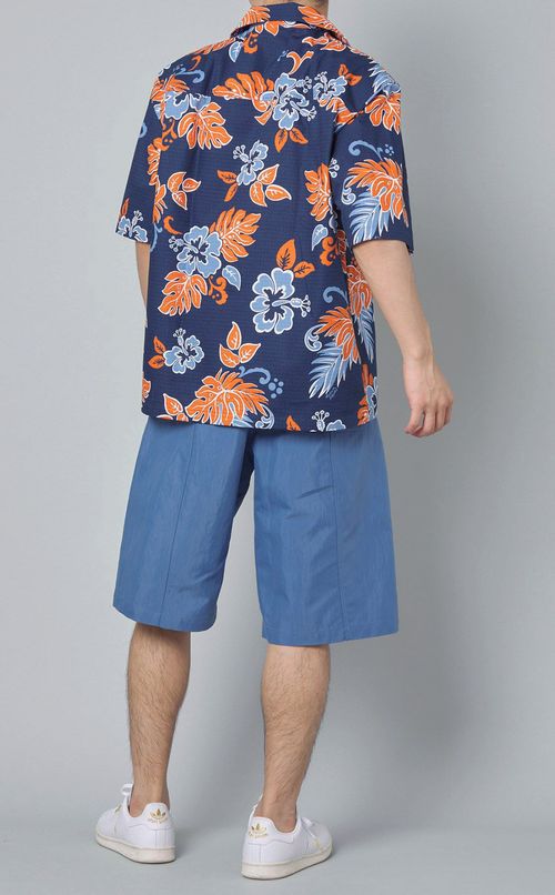 フラワープリントリゾートシャツ