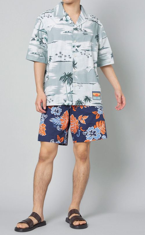 フラワープリントボードショーツ