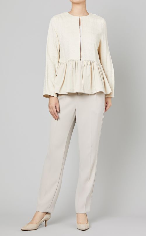 ツイードタフタペプラムジャケット