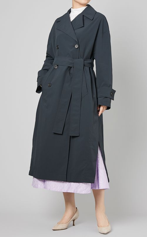 バックヨークフレアトレンチコート