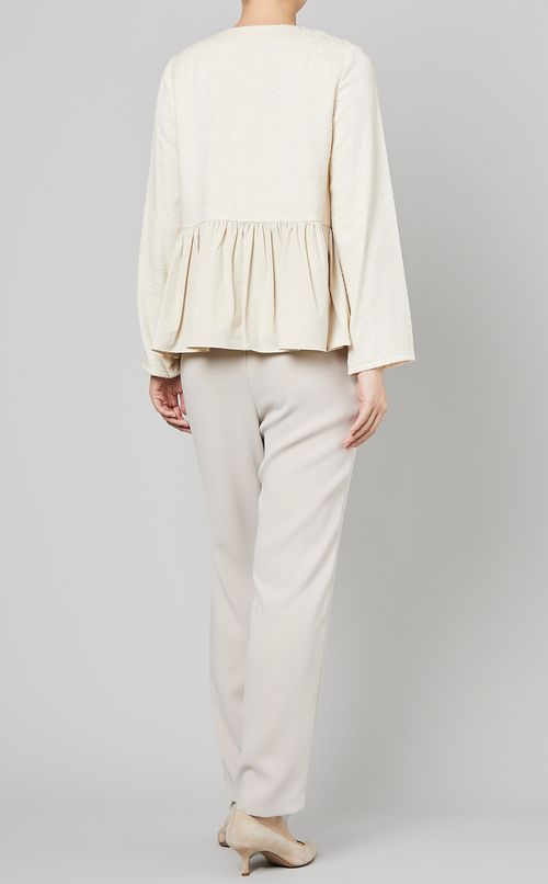 ツイードタフタペプラムジャケット