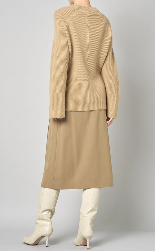 ウールカシミヤワイドスリーブニット