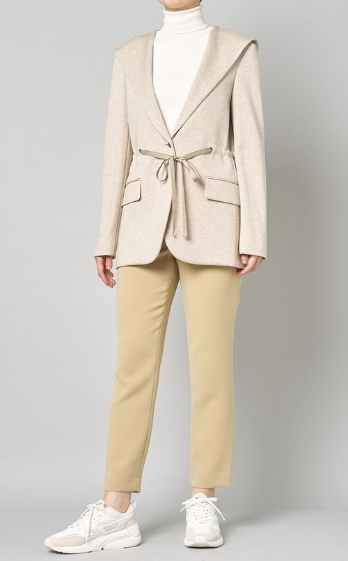 フーテッドドレープジャケット