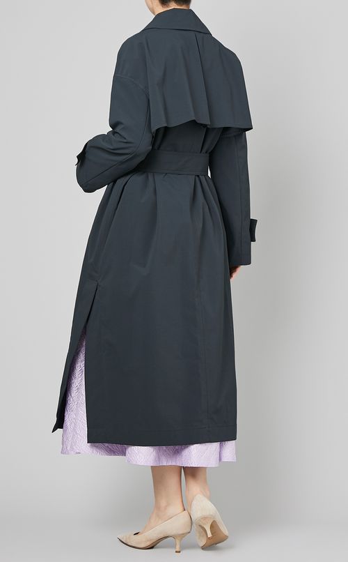 バックヨークフレアトレンチコート