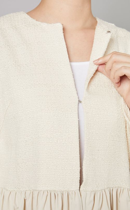 ツイードタフタペプラムジャケット